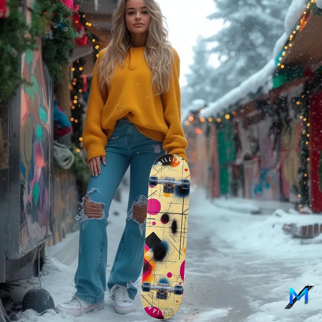 Skate Abstrato geométrica vibrante em Contemporâneo (Criador carregado)