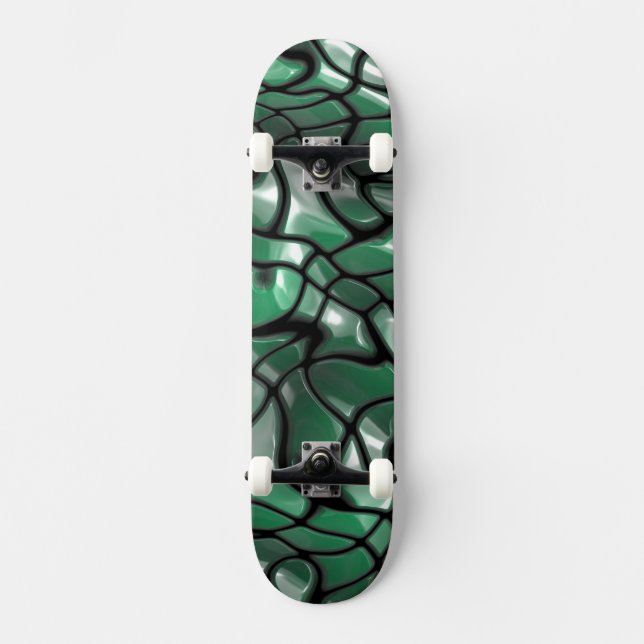 Skate Abstrato Green Gems (Frente)