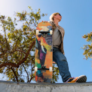 Skate Abstrato Happy Rainbow Elephant
