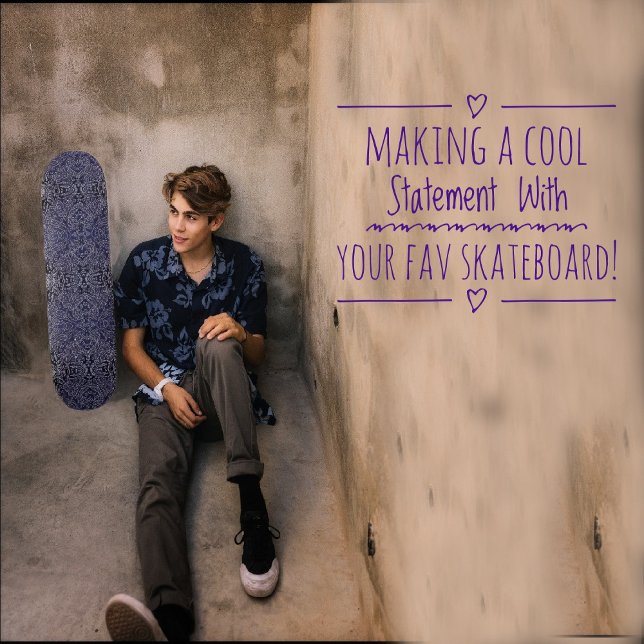 Skate Abstrato Jungle-Blue (Criador carregado)