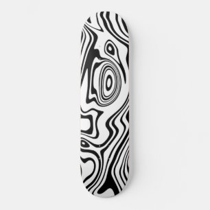 Skate Abstrato - Linhas Pretas e Brancas Adormecidas - P