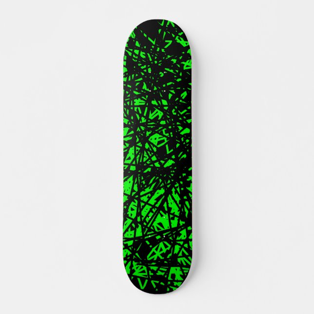 Skate Abstrato Linhas - Verde (Frente)