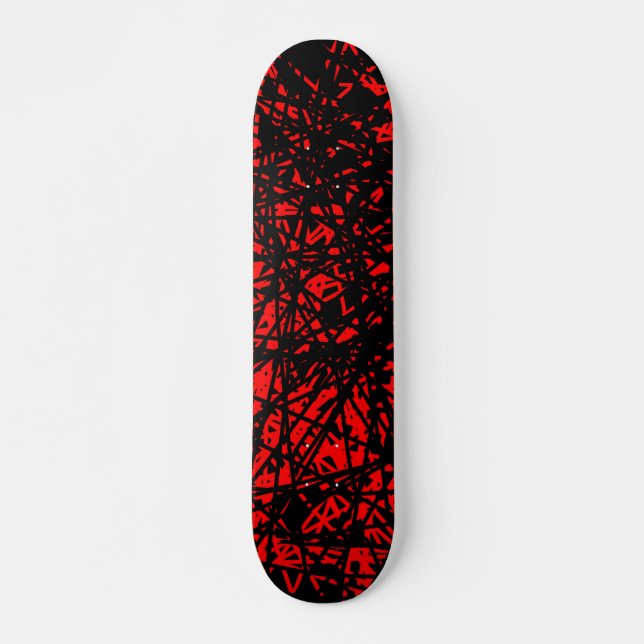 Skate Abstrato Linhas - Vermelho (Frente)