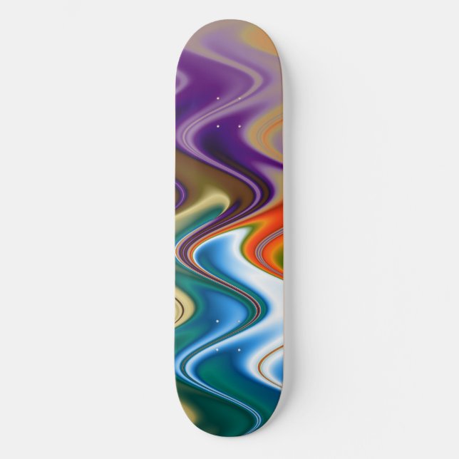 Skate Abstrato Multicolor Ondulado (Frente)