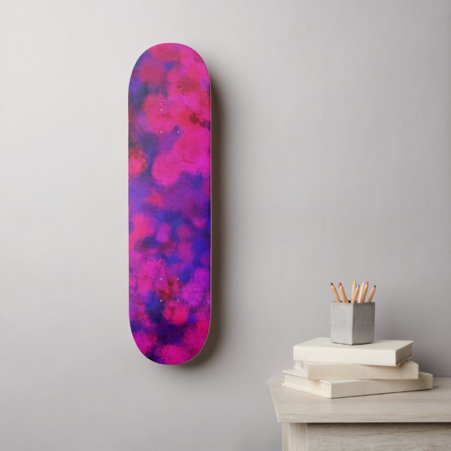 Skate Abstrato Neon Fuzz (Arte de parede)
