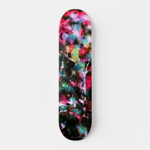 Skate Abstrato, padrão colorido, brilhante, elegante