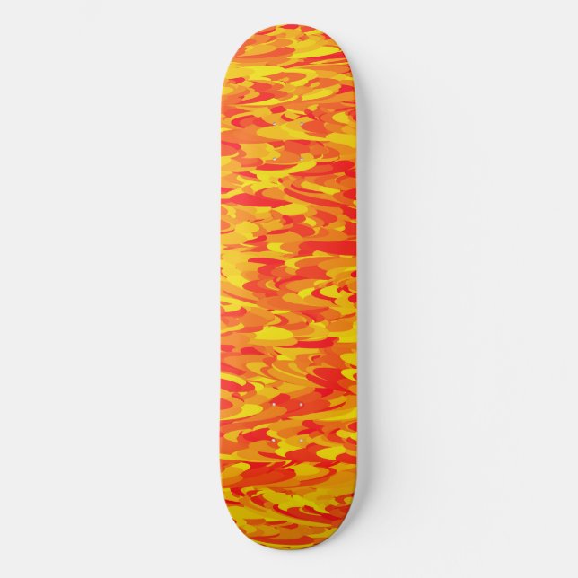 Skate Abstrato - Padrão Laranja Amarelo (Frente)