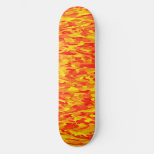 Skate Abstrato - Padrão Vermelho Cor - de - laranja Amar