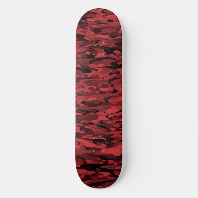 Skate Abstrato - Padrão Vermelho Preto (Frente)