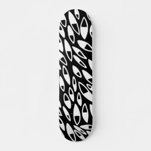 Skate Abstrato Petais - Branco em preto