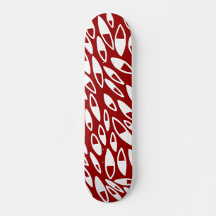 Skate Abstrato Petals - Branco em Maroon