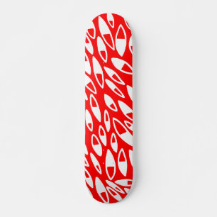 Skate Abstrato Petals - Branco em vermelho