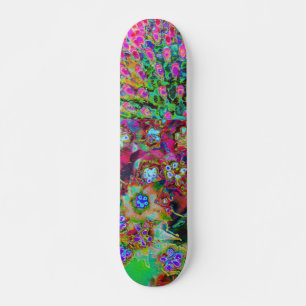 Skate Abstrato psicodélico Groovy Roxo Sedum