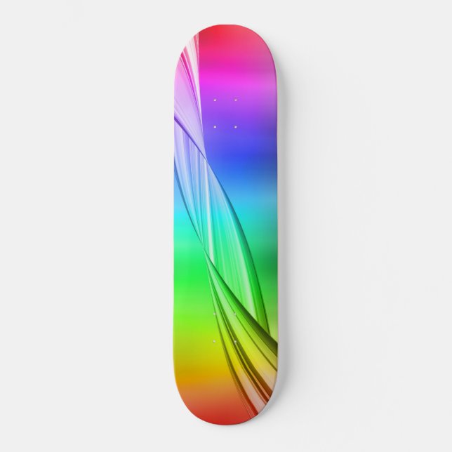 Skate Abstrato Rainbow Colour Design (Frente)