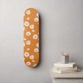 Skate Abstrato Retro Daisy Floral Pattern 70s 80s Hippie