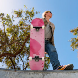Skate Abstrato Rosa sobre Rosa