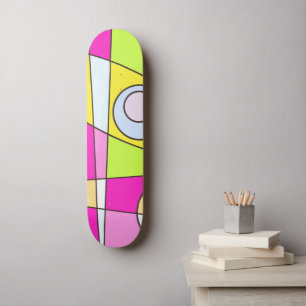 Skate Abstrato surfing Bright Green Bublegum verde rosa