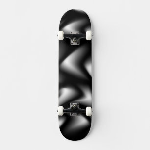 Skate Abstrato tecendo em preto e branco