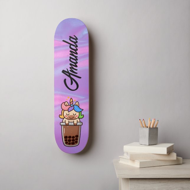 Skate Abstrato Unicorn (Arte de parede)