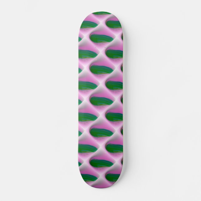 Skate abstrato verde (Frente)
