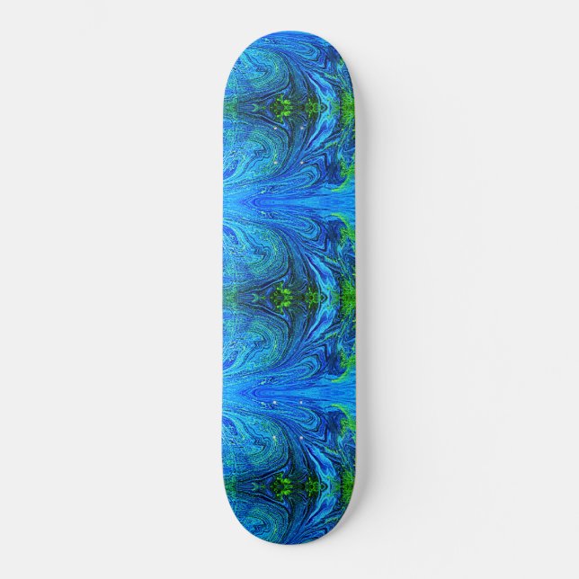 Skate Abstrato Verde-Terrestre (Frente)