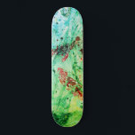 Skate Abstrato Verde Verde Amarelo Vermelho Personalizad<br><div class="desc">Tabuleiro de Vazio de Tendy Abstrato Modelo Verde Amarelo Vermelho Azul Personalizado</div>