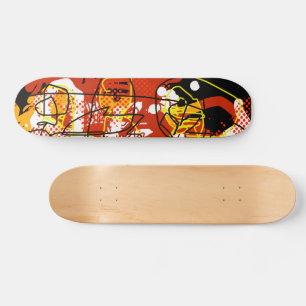 Skate abstrato vermelho