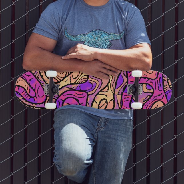 Skate Abstrato vibrante (Ao ar livre 3)