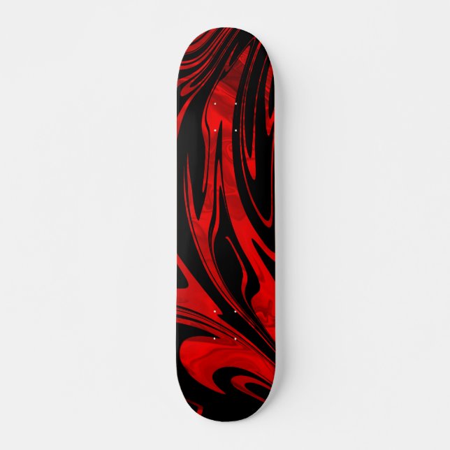 Skate Abstrato Wave Red Black (Frente)
