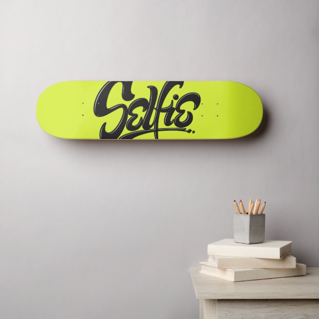 Skate Acid Green Grafite Selfie Street Art Lettering (Arte de parede (Horz))