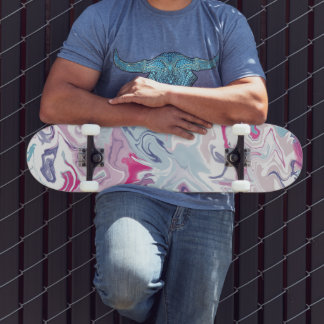Skate Ácido líquido, rosa e azul