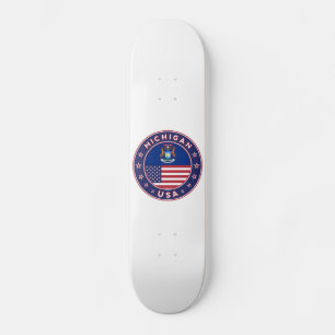 Skate Adesivo de Michigan, capa de telefone, saco, relóg