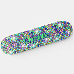 Skate Adicionar Nome, Escalas de Sereia Azul Aqua Cor-de<br><div class="desc">Adicione o nome ou qualquer texto,  Escalas de Sereia Cor-de-Rosa Azul Aqua - consulte a minha loja para obter muito mais designs de excelente.</div>