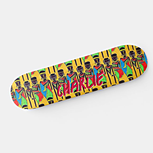 Skate Adicionar nome, figuras Abstrato africanas no Skat (Criador carregado)