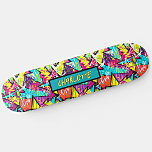 Skate Adicionar nome, Grafite cor-de-rosa azul-laranja<br><div class="desc">Adicionar nome ou qualquer texto,  Grafite cor-de-laranja azul cor-de-rosa - consulte a minha loja para obter muito mais designs de excelente.</div>