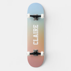 Skate Adicione Seu Nome Estética Arco-Íris Legal