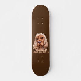 Skate ADOPT, NÃO COMPRE (Inglês Cocker Spaniel) 