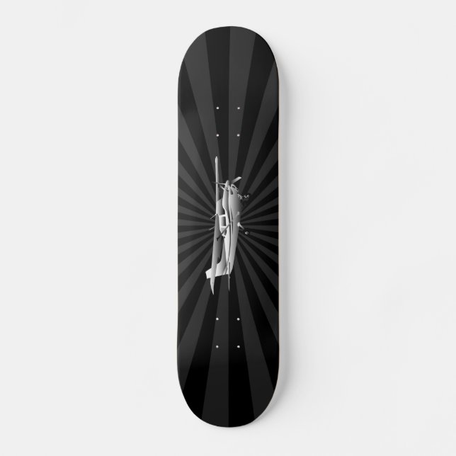 Skate Aeronave Clássica Cessna Silhouette Sunburst (Frente)
