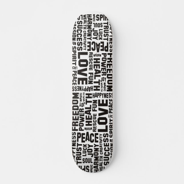 Skate afirmações a preto - antecedentes claros (Frente)