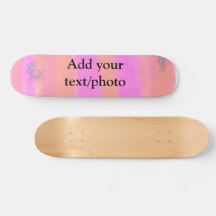 Skate Água simples rosa vermelha personalizada adicionar