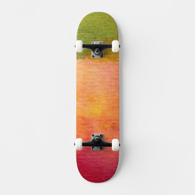 Skate Aguarela abstrata fundo pintado (Frente)