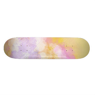 Skate Aguarelas abstratas - fundo alaranjado