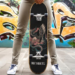 Skate Águia Vs Cobra Estilo de Tatuagem Retro Nome Perso<br><div class="desc">Águia Vs Cobra Estilo de Tatuagem Retro Nome Personalizado skateboard</div>