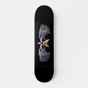 Skate Águias-prateadas com Dourada esteira