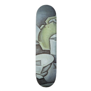 Skate Ainda vida com uma garrafa do vinho e de um