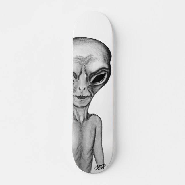Skate Alienígena Cinza (Frente)