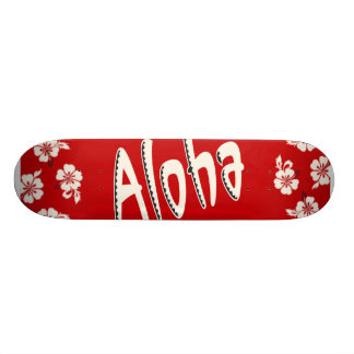 Skate Aloha vermelho havaiano