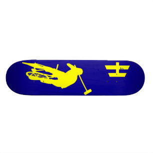 Skate Amarelo azul do "polo" de Hoodman