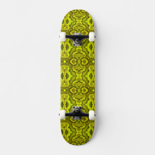 Skate amarelo da textura do cobra