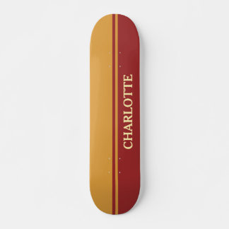 Skate Amarelo de mostarda e vermelho de marrom